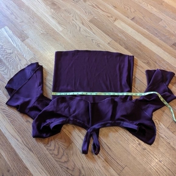 NWT Loft XS Red-ish Purple Cold Shoulder Bell Sleeve Top‎ - Picture 7 of 9